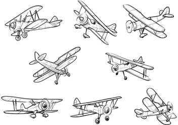 Free Biplane Vectors - Kostenloses vector #384957