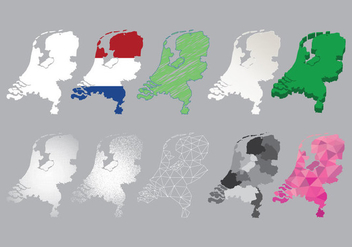 Free Netherlands Map - vector #385567 gratis