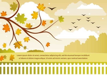 Free Vector Autumn Landscape - vector gratuit #386177 