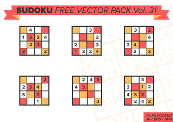 Sudoku Free Vector Pack Vol. 31 - vector gratuit #387827 