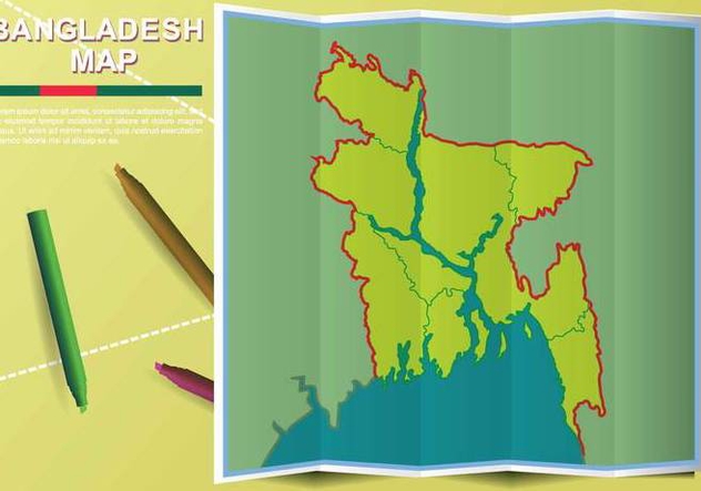 Free Bangladesh Map Illustration - Kostenloses vector #388297