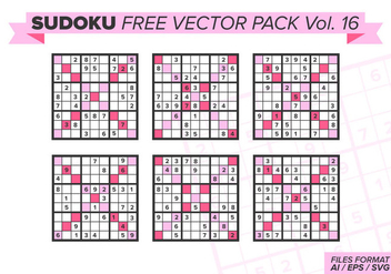 Sudoku Free Vector Pack Vol. 16 - Kostenloses vector #389117
