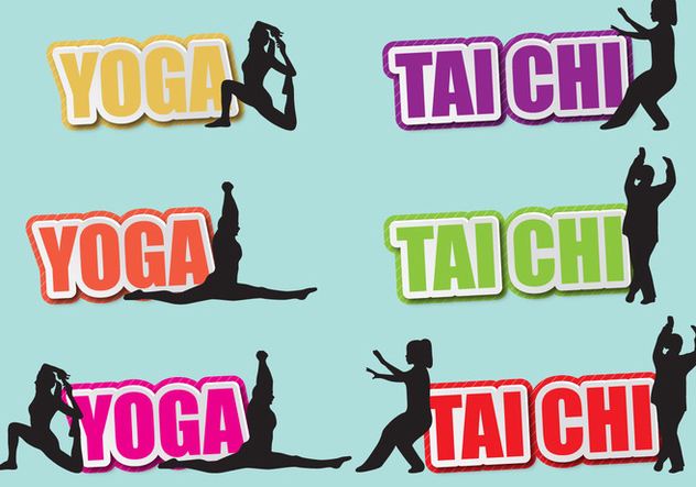 Tai Chi And Yoga Titles - бесплатный vector #391077