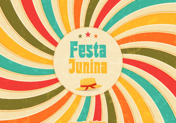 Free Festa Junina Retro Vector Poster - vector gratuit #391307 