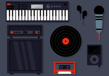 DJ Musical Instruments Vectors - бесплатный vector #391467