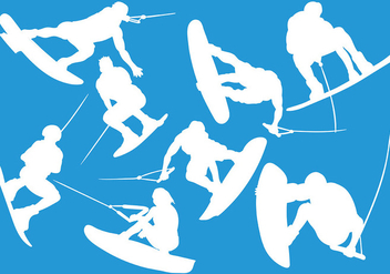 Free Wakeboarding Icons Vector - vector gratuit #392807 
