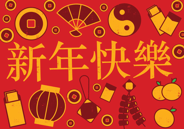 Chinese New Year Icons - vector #392957 gratis