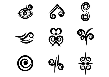 Free Maori Koru Logo Tattoo Elements Vector - vector gratuit #393647 