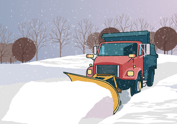 Snow Plow Truck - Kostenloses vector #394927