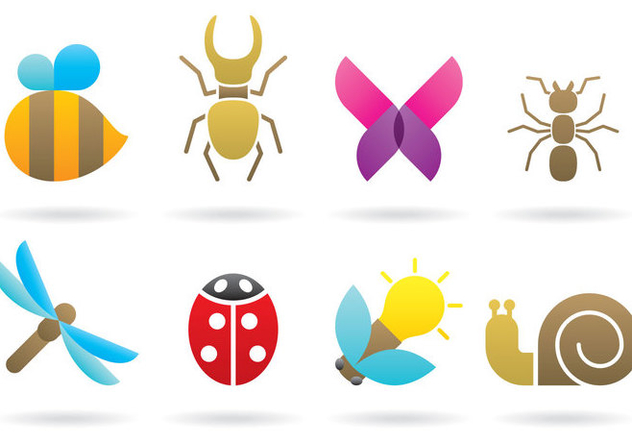 Insect Logos - бесплатный vector #395377