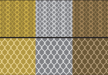 Metal Chainmail Patterns - Free vector #395437