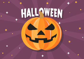 Free Funny Halloween Pumpkin Vector - бесплатный vector #395787