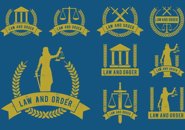 Law and Order Icons Vector Set - Kostenloses vector #396917