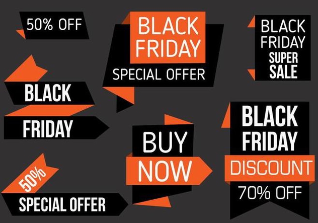 Free Black Friday Labels Vector - Free vector #398137