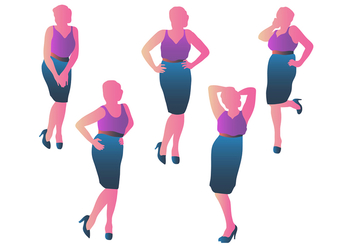 Business Woman Silhouette Vectors - Free vector #398267