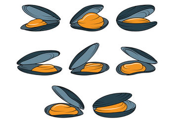 Mussel Vector Icons - vector #398417 gratis