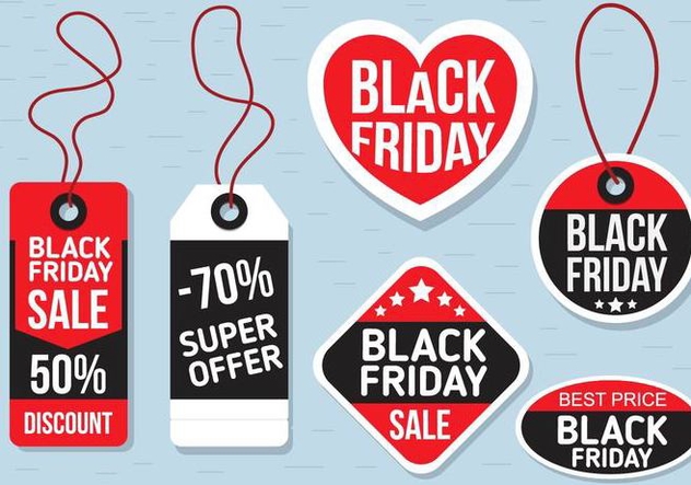 Free Vector Black Friday Labels - Free vector #399777