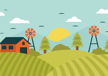 Free Landscape Farm Field Vector - vector #400677 gratis