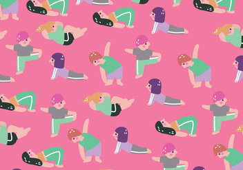Kids Work-Out Vector Pattern - Kostenloses vector #401197