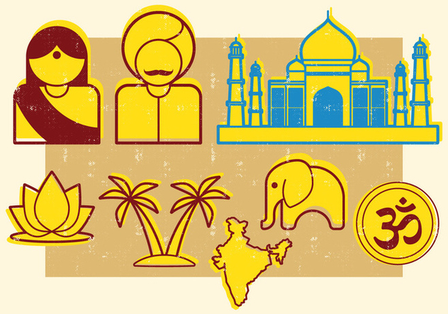 Indian Symbols - vector gratuit #401367 