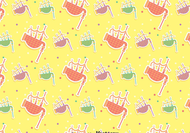 Colorful Bagpipes Seamless Pattern - Free vector #405077