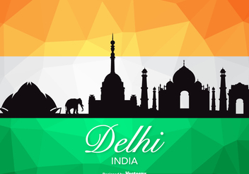 Free Vector Delhi Skyline Silhouette - vector #405737 gratis