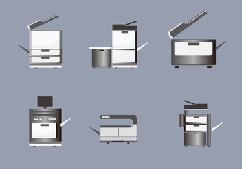 Photocopier modern photocopy machine gradient - бесплатный vector #406337