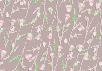 Thistle Pattern Vintage Vector - Free vector #406947
