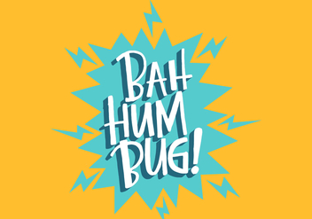 Bah Hum Bug Lettering - vector gratuit #408277 