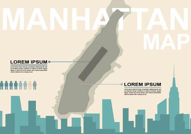 Free Manhattan Map Illustration - Kostenloses vector #410177