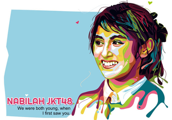 Nabilah JKT48 - Popart Portrait - бесплатный vector #410257