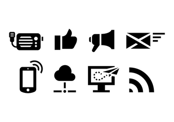 Old and modern comunication icons - vector #410377 gratis