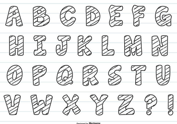 Hand Drawn Alphabet Collection - vector #410417 gratis