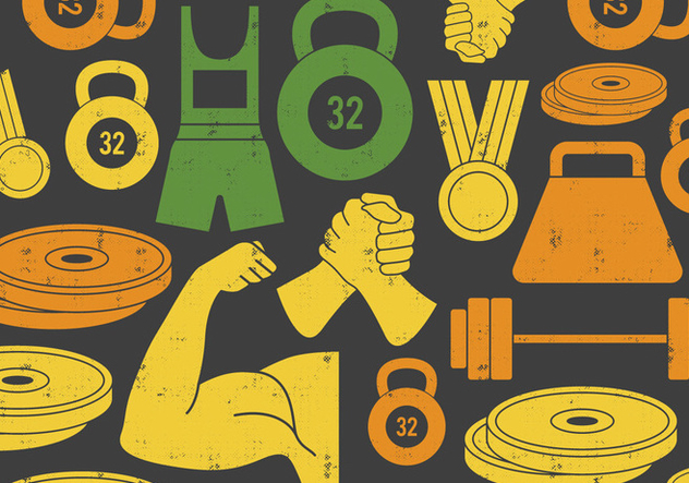 Weight Lifting & Arm Wrestling Icon - vector gratuit #410547 