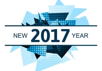 Free Vector New Year 2017 Background - vector gratuit #410697 