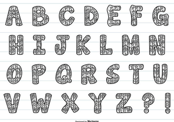 Cute Hand Drawn Alphabet Collection - Kostenloses vector #410897