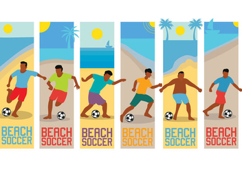 Beach soccer vector - Free vector #412087