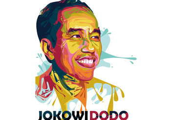 Joko Widodo - President - Popart Portrait - бесплатный vector #412187