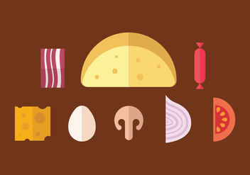 Omelete vector icons - vector gratuit #412267 