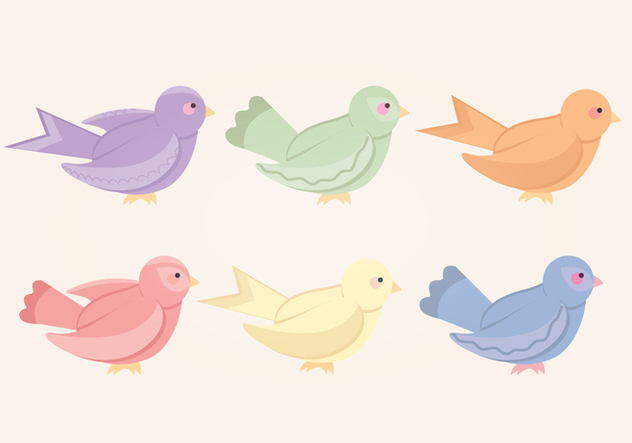 Vector Colourful Bird Collection - Free vector #412577
