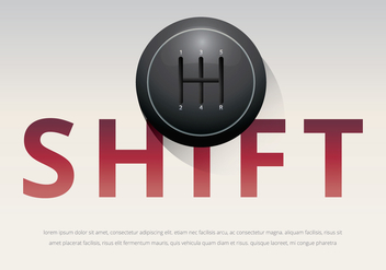 Gear Shift Knob Illustration Template - vector gratuit #412667 