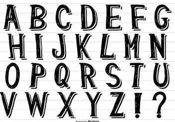 Hand Drawn Sketchy Alphabet Collection - Free vector #412917