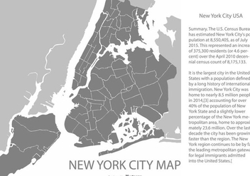 New York City Map Illustration - Free vector #412937