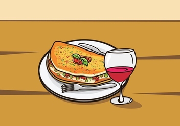 Illustration Of Omelet - Kostenloses vector #413947