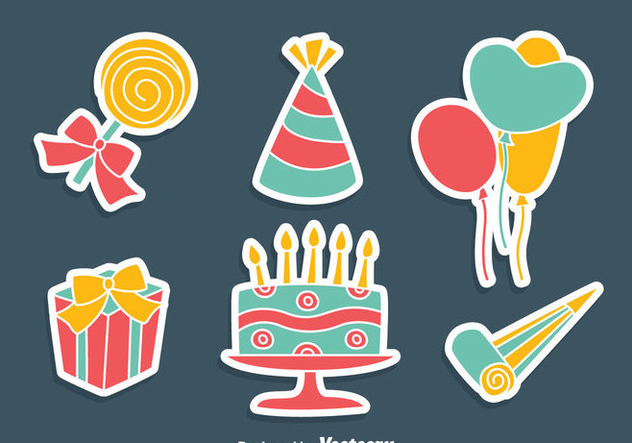 Party Decoration Vector Set - Free vector #414197