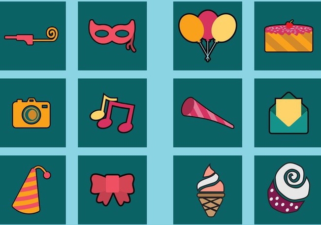 Party Icon Set - Free vector #414817