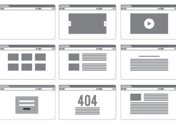 Blank Site Page Templates - vector #414887 gratis