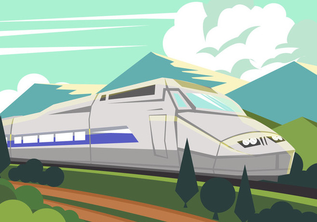 Tgv High Speed Train - vector gratuit #416657 