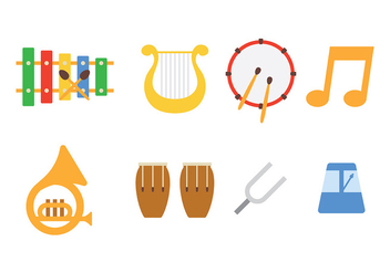 Music Instrument Icon Pack Vector - vector gratuit #418337 