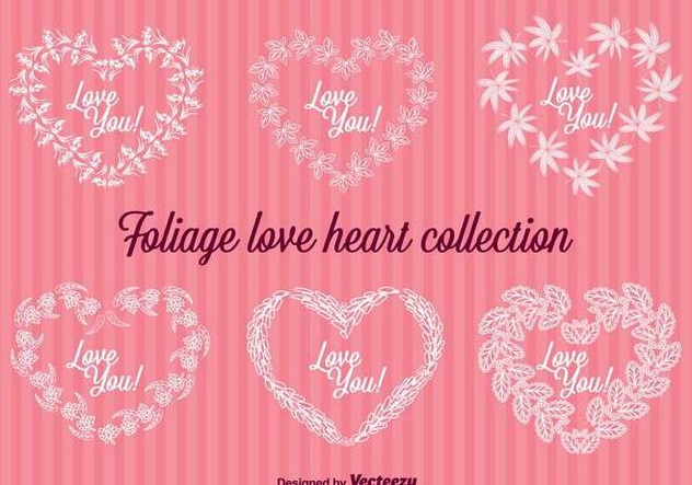 Floral Hearts Vector Badges - vector gratuit #419157 